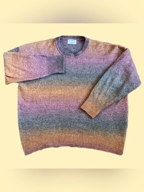Ombre Multi-Color Long Sleeved Crew Neck Sweater, Women’s Large, Old Navy